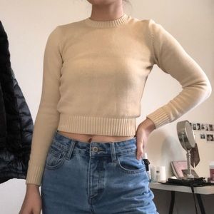 American Apparel cropped crew sweater